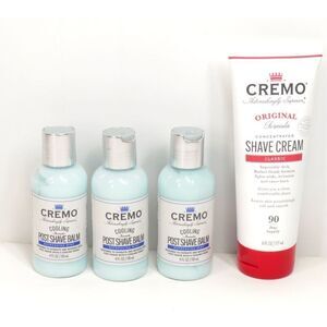 Cremo Classic Shave Cream 6 oz & Cooling Post Shave Balm 4 oz X 3 Sealed New